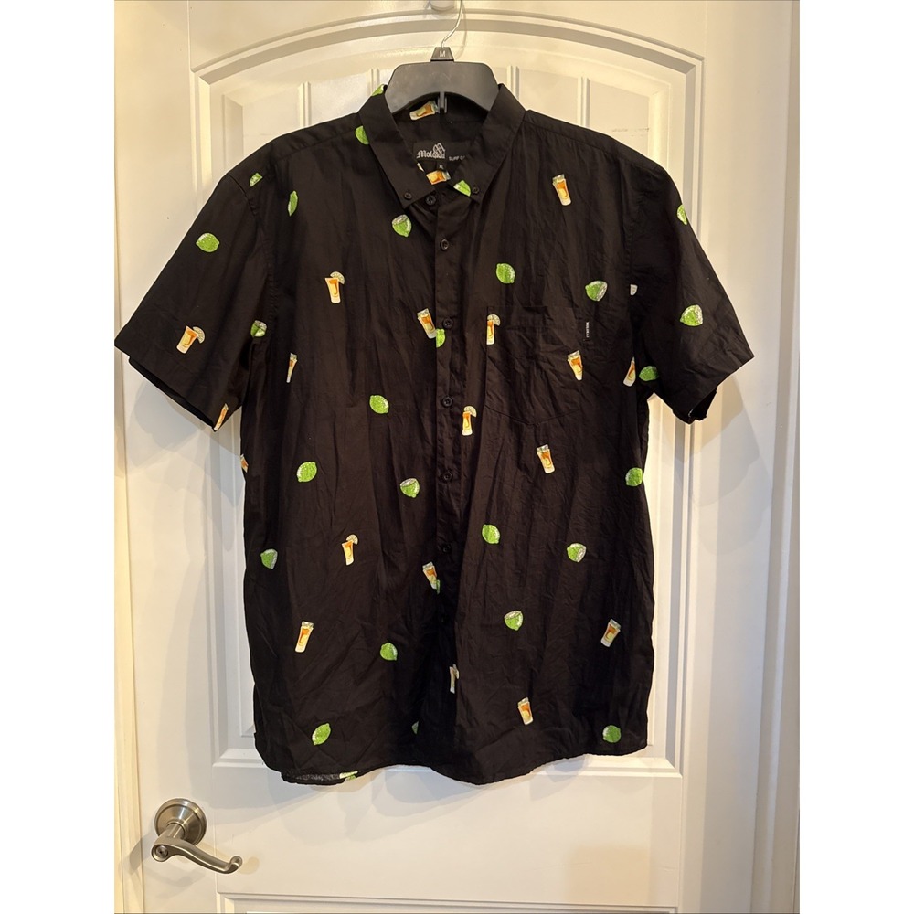 Molokai surf co shirt XL Limes And Cocktails Mens Short Sleeve Button Up
